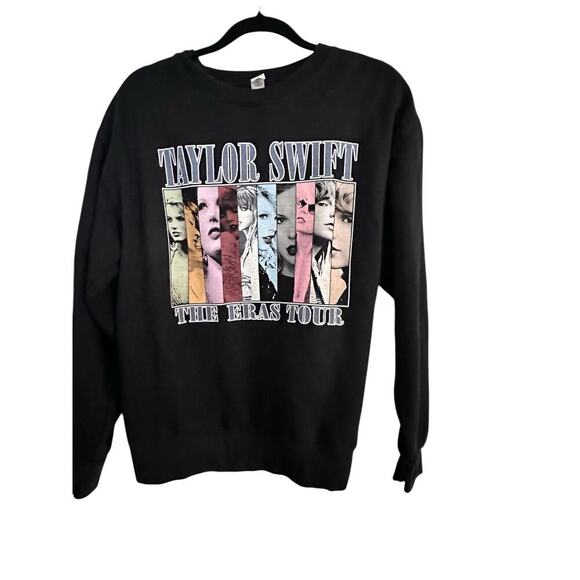 Taylor Swift Eras Tour Concert Merch Sweatshirt Size Large faces - Picture 1 of 4